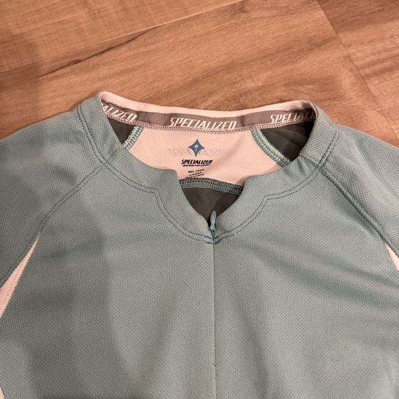Specialized Women's Cycling jersey,light Blue White Half Zip Small - Picture 3 of 7